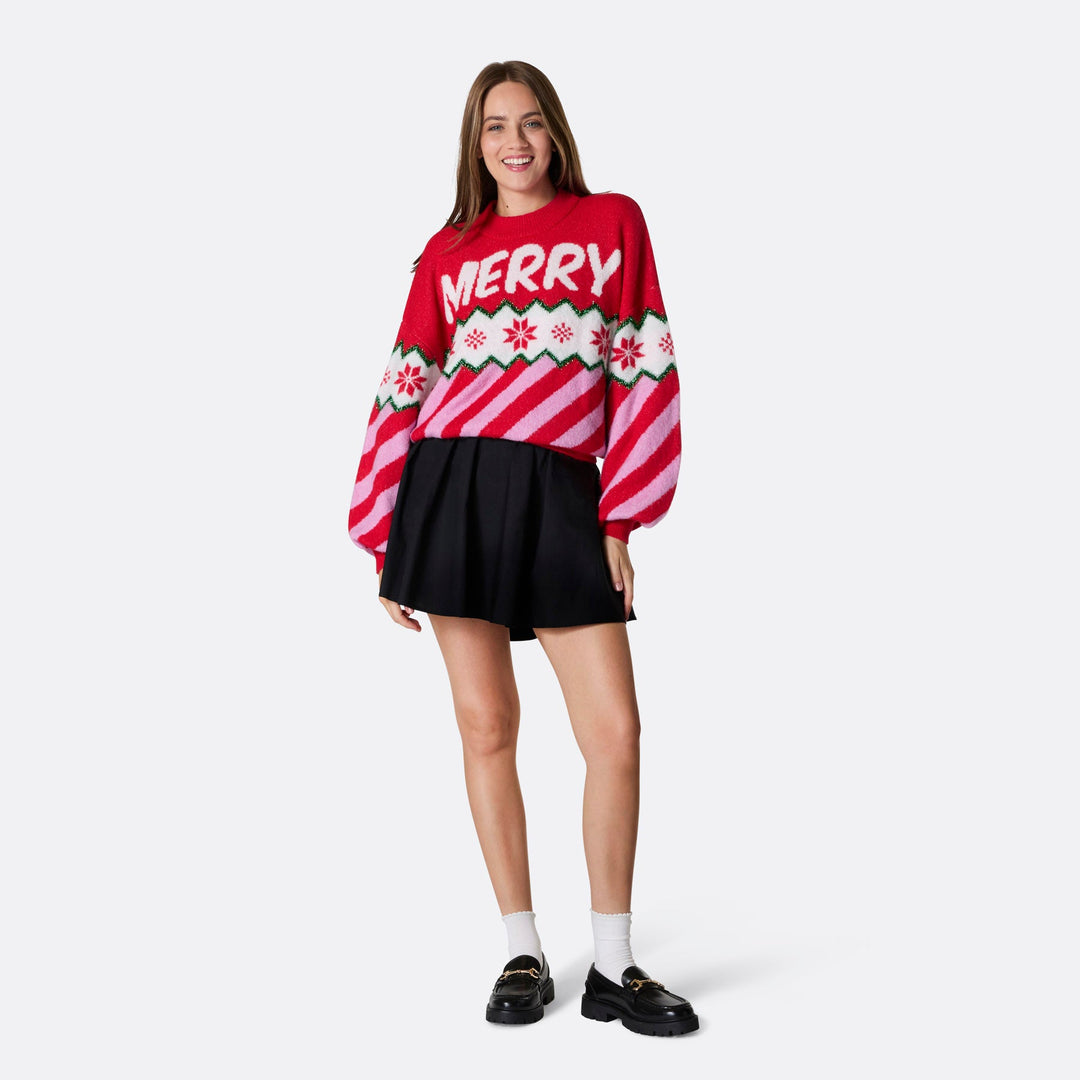 Naisten Merry Xmas Oversized Jouluneule