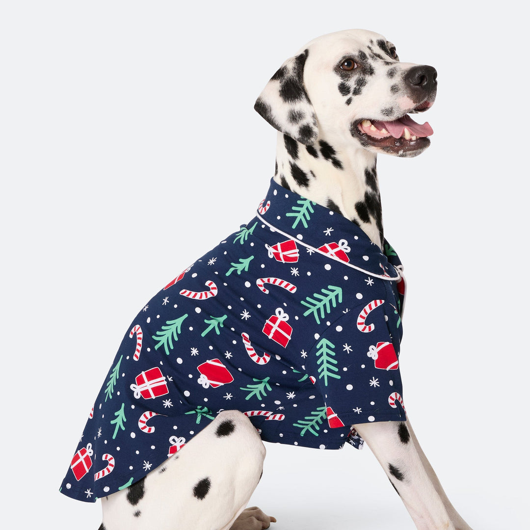Koirien Sininen Joulukuvio Joulupyjama