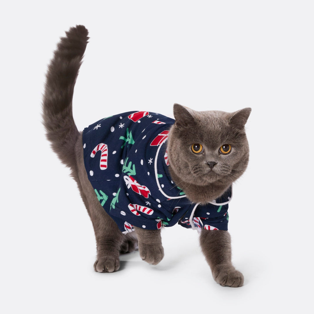 Kissojen Sininen Joulukuvio Joulupyjama