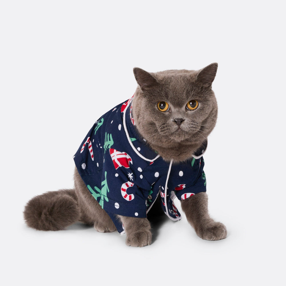 Kissojen Sininen Joulukuvio Joulupyjama