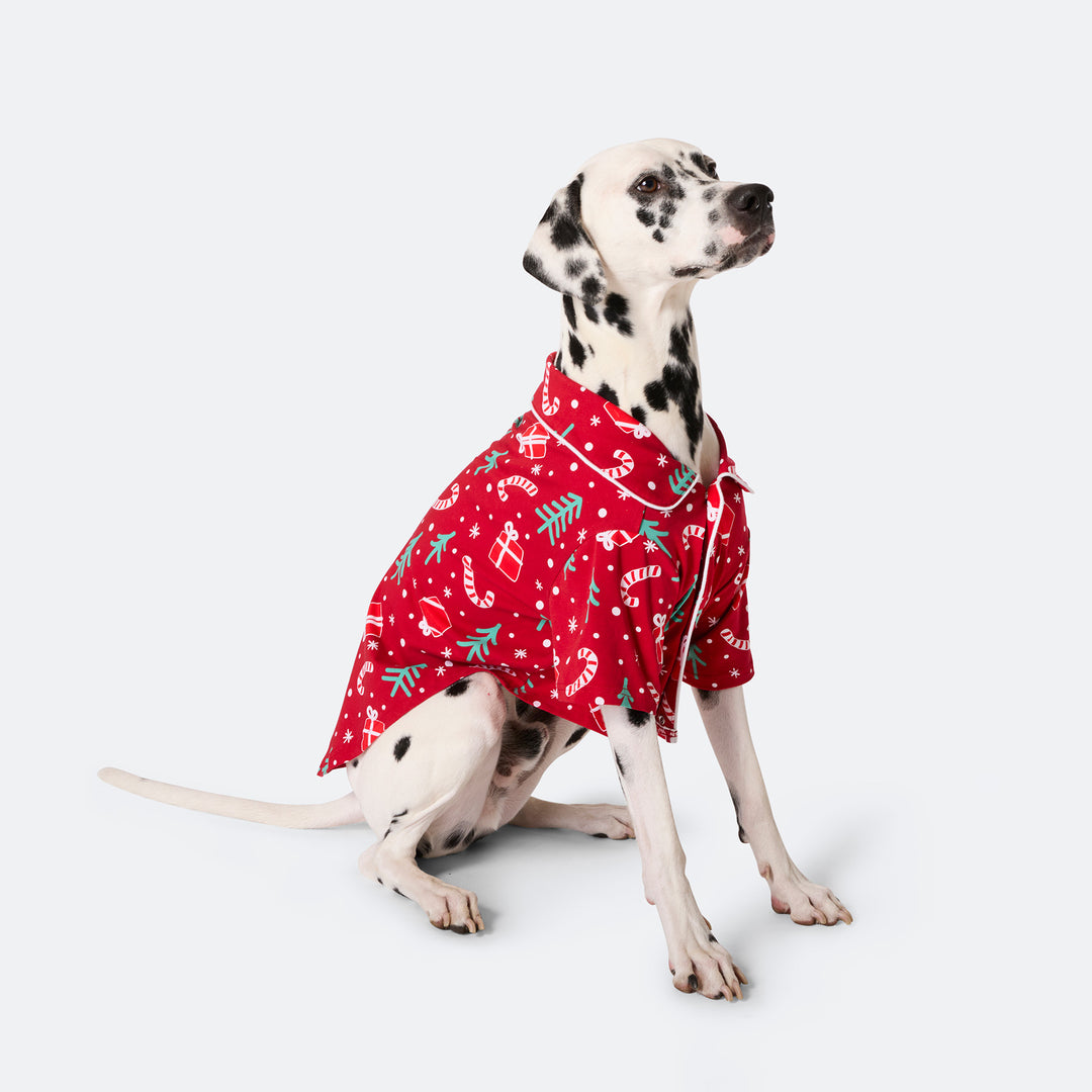 Koirien Punainen Joulukuvio Joulupyjama