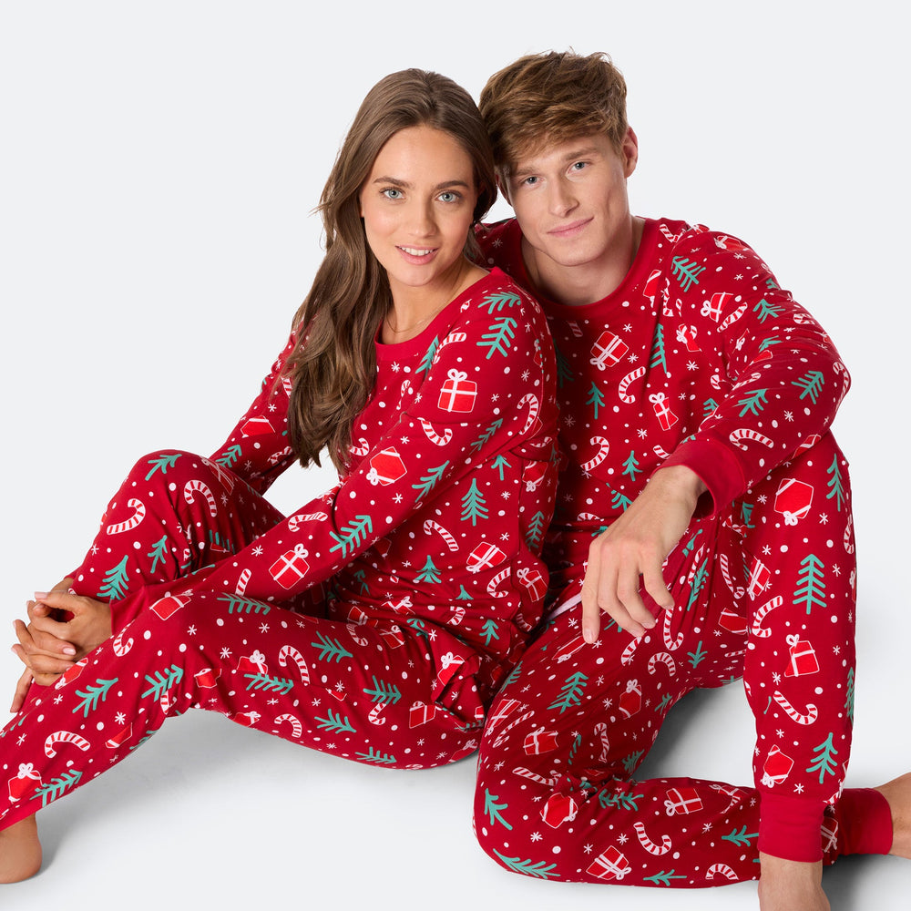 Naisten Punainen Joulukuvio Joulupyjama