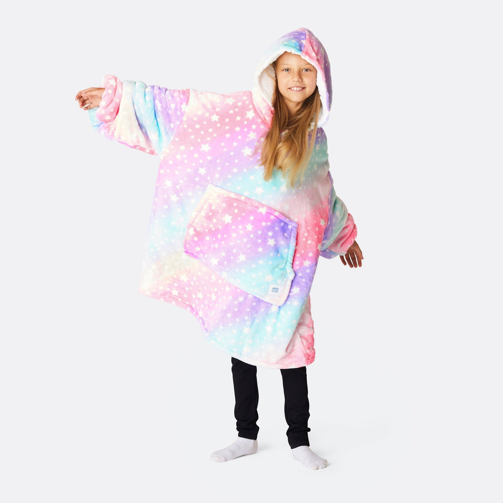 Lasten Pinkki Sateenkaari HappyHoodie