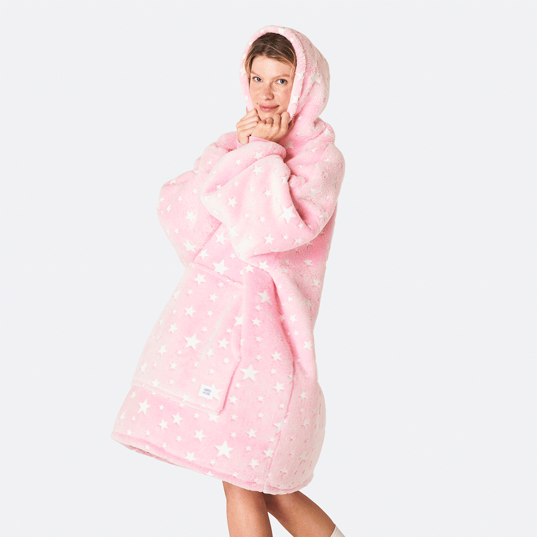 Pinkki Tähdet HappyHoodie