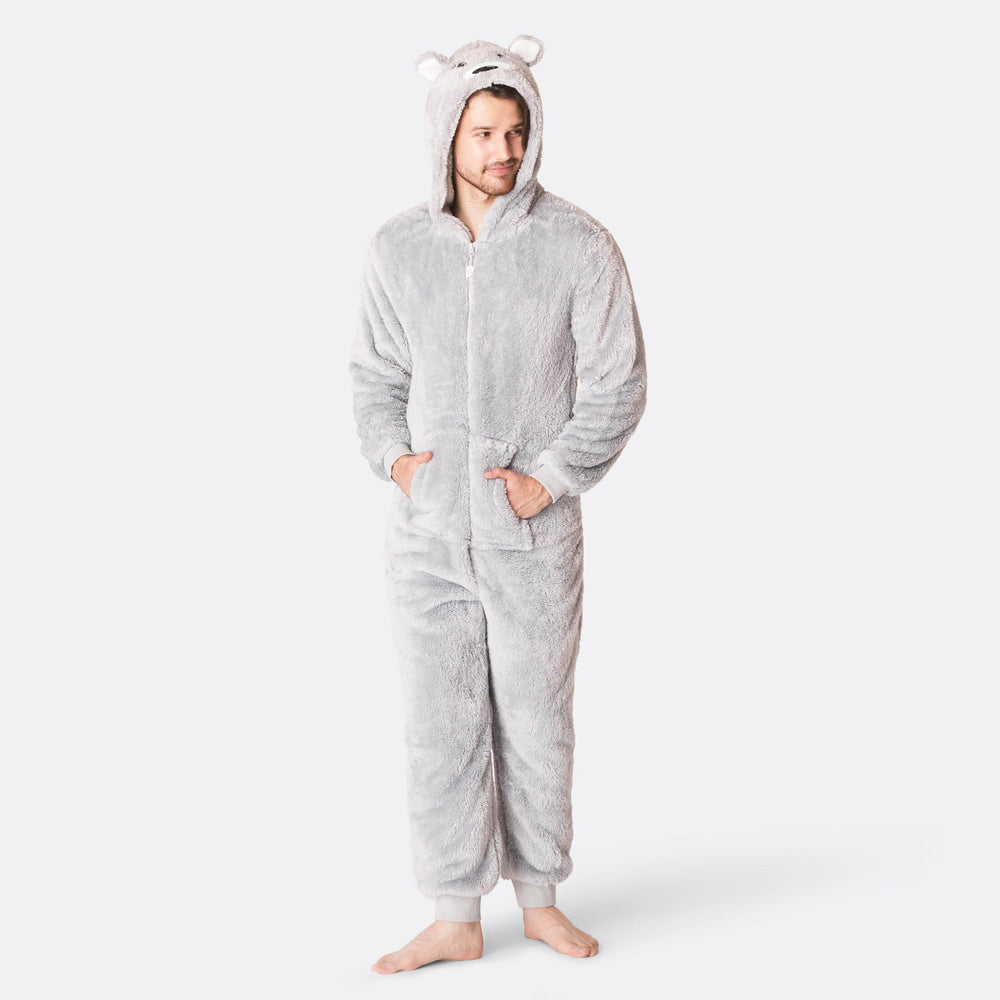 Miesten Harmaa Nallekarhu Onesie