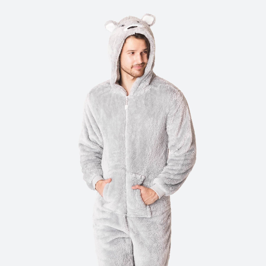 Miesten Harmaa Nallekarhu Onesie