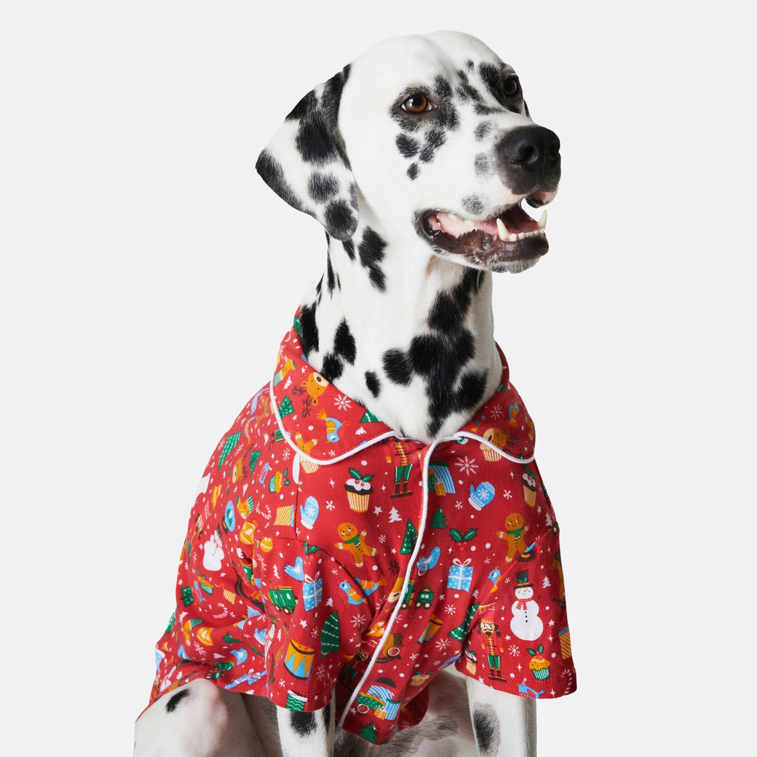 Koirien Punainen Joulu-Unelma Pyjama