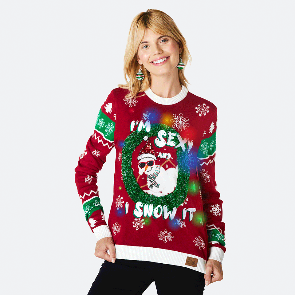Naisten I'm Sexy and I Snow It Jouluneule