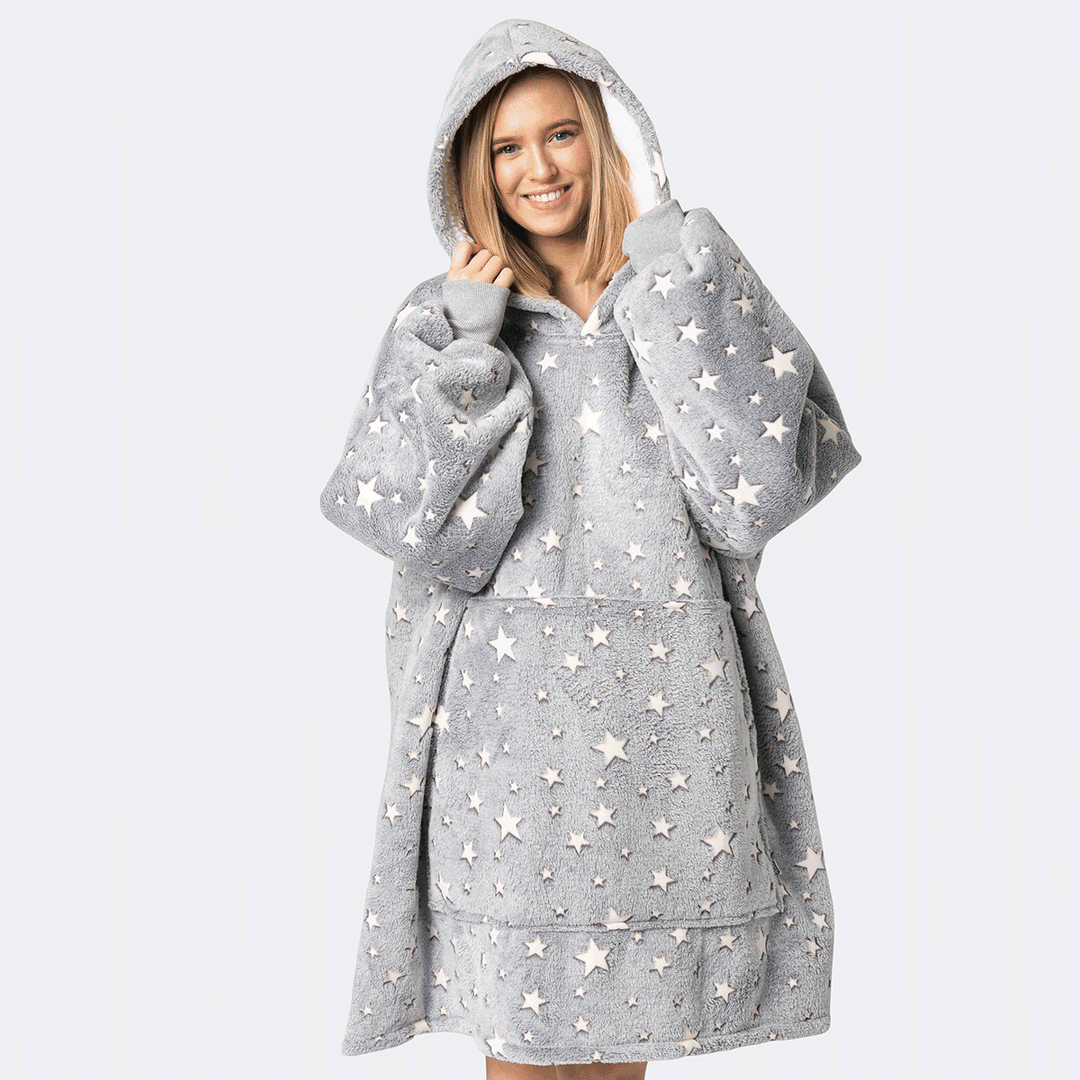 Harmaa Tähdet HappyHoodie