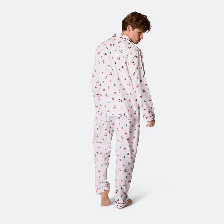 Miesten Mistelinoksa Flanelli Joulupyjama