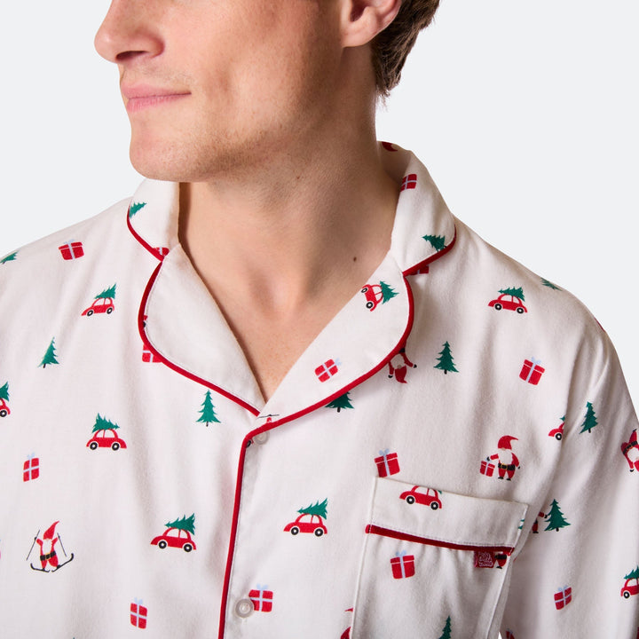 Miesten Mistelinoksa Flanelli Joulupyjama