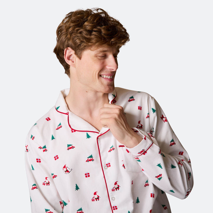 Miesten Mistelinoksa Flanelli Joulupyjama