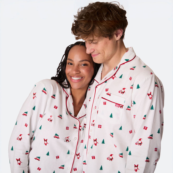Miesten Mistelinoksa Flanelli Joulupyjama