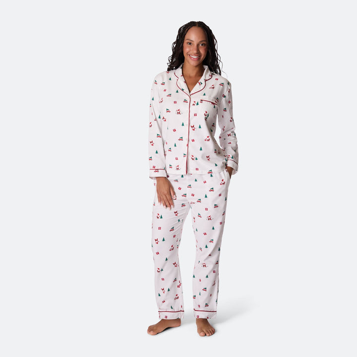 Naisten Mistelinoksa Flanelli Joulupyjama