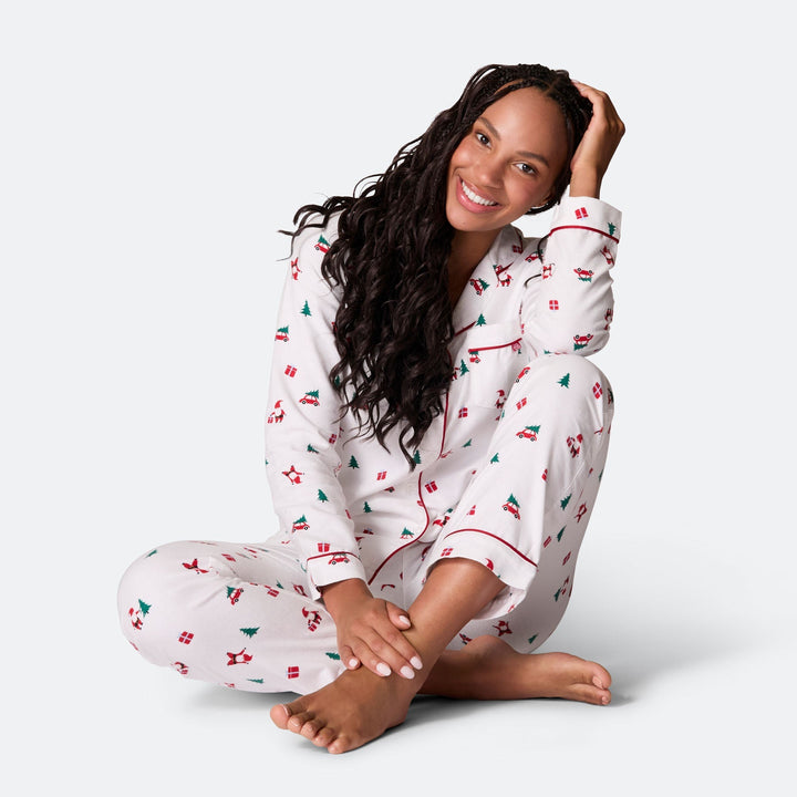 Naisten Mistelinoksa Flanelli Joulupyjama