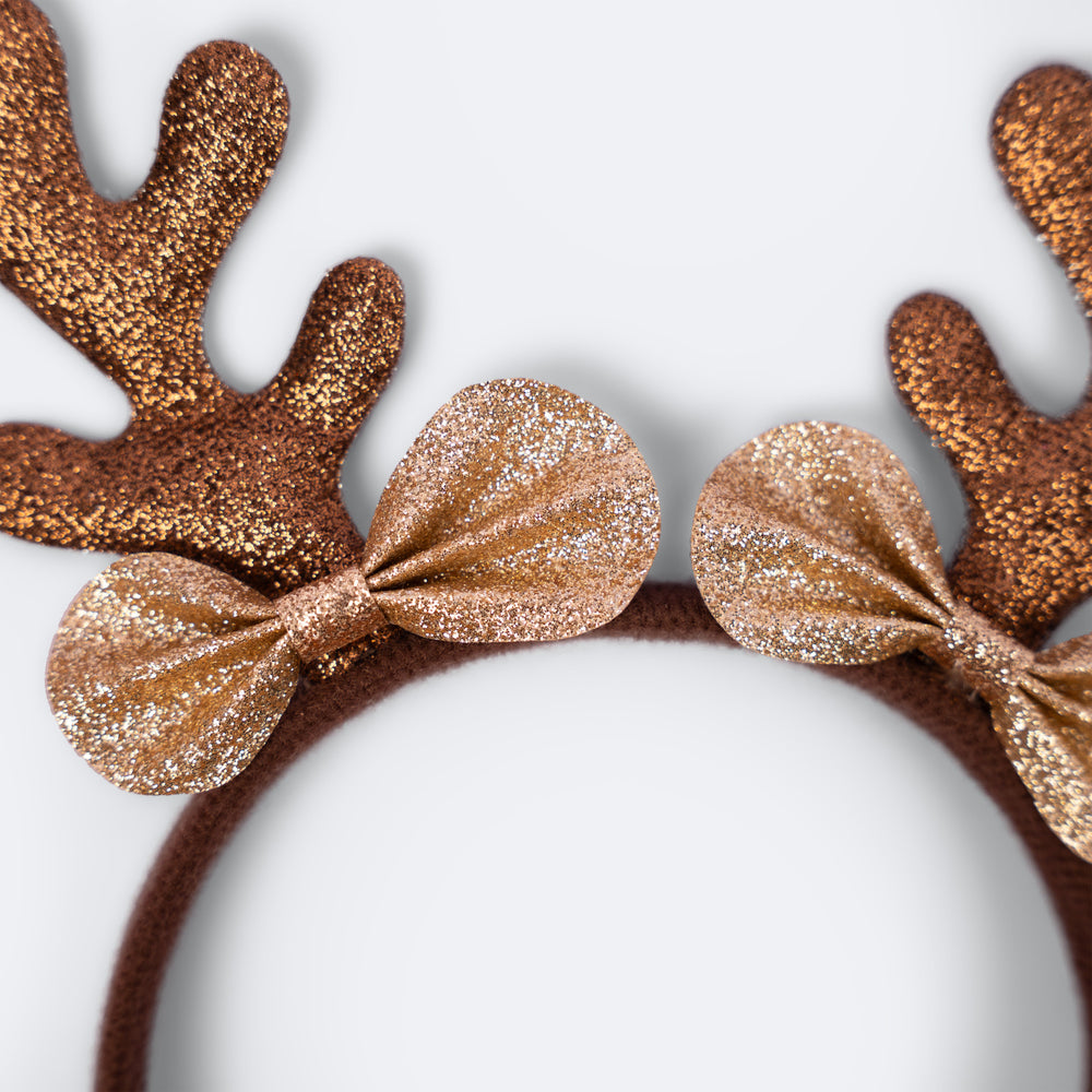 Poronsarvet glitterillä hiuspanta