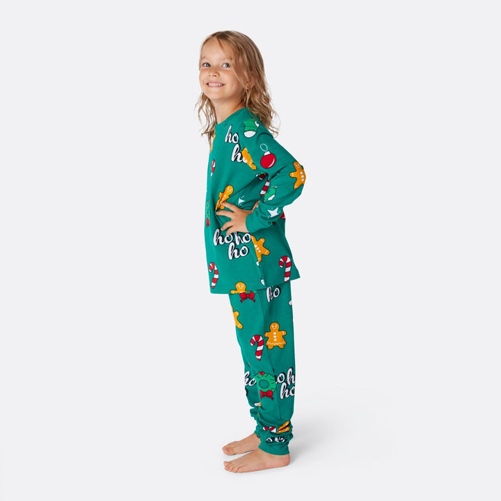 Vihreä Hohoho Joulupyjamat Perhe