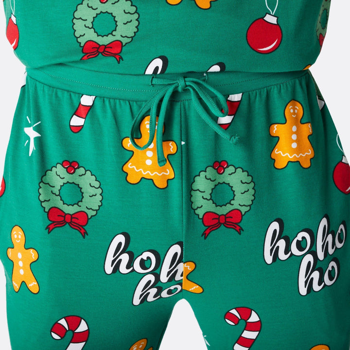 Vihreä Hohoho Joulupyjamat Perhe
