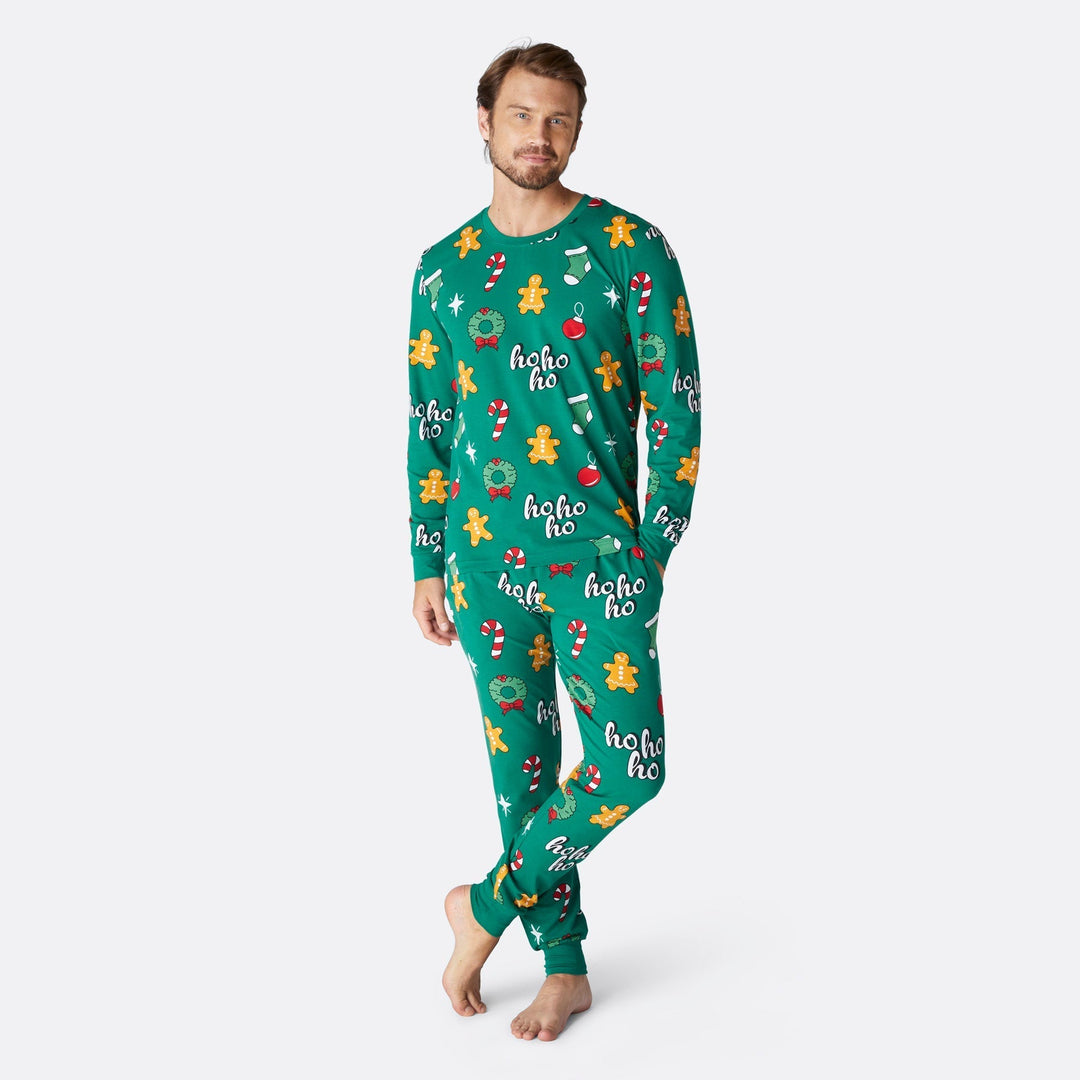 Vihreä Hohoho Joulupyjamat Perhe