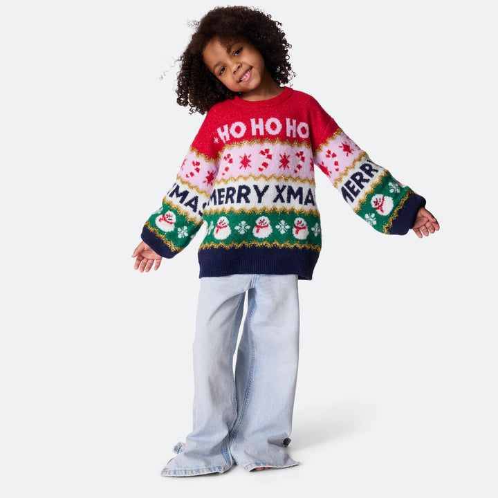 Jouluneulet Koko Perheelle - Raidallinen Oversized
