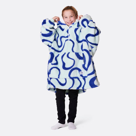 Lasten Sininen Aaltoileva Teddy HappyHoodie