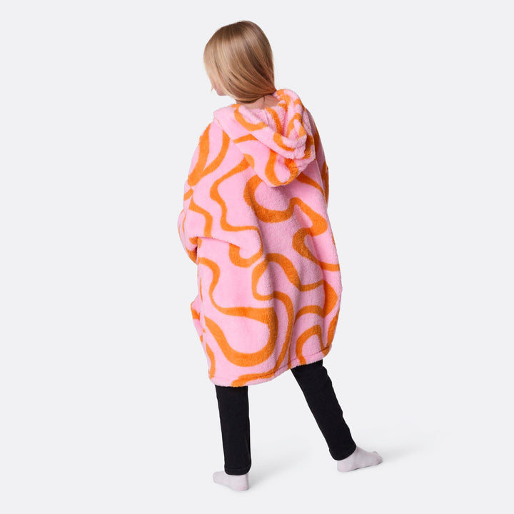 Lasten Vaaleanpunainen Aaltoileva Teddy HappyHoodie