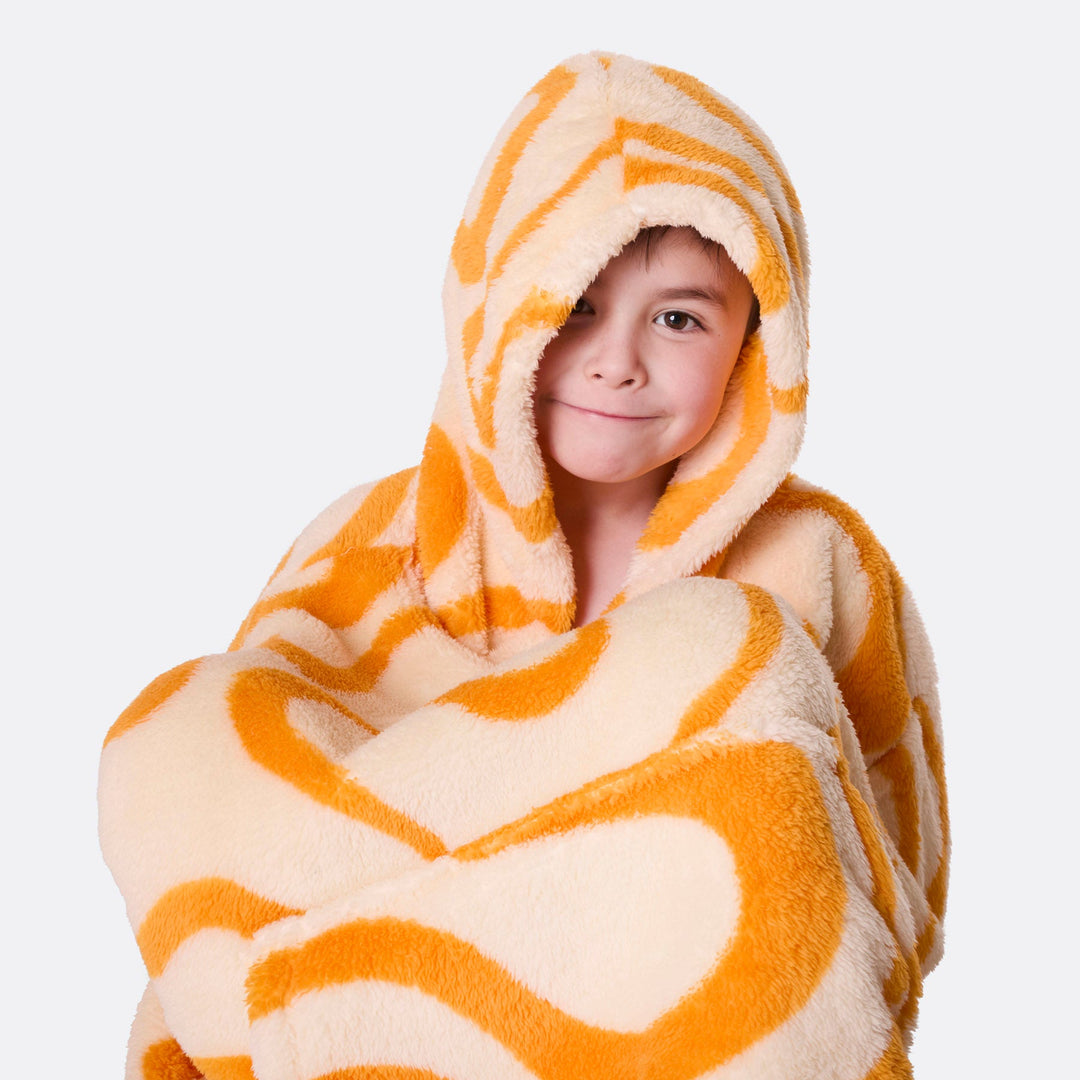 Lasten Keltainen Aaltoileva Teddy HappyHoodie