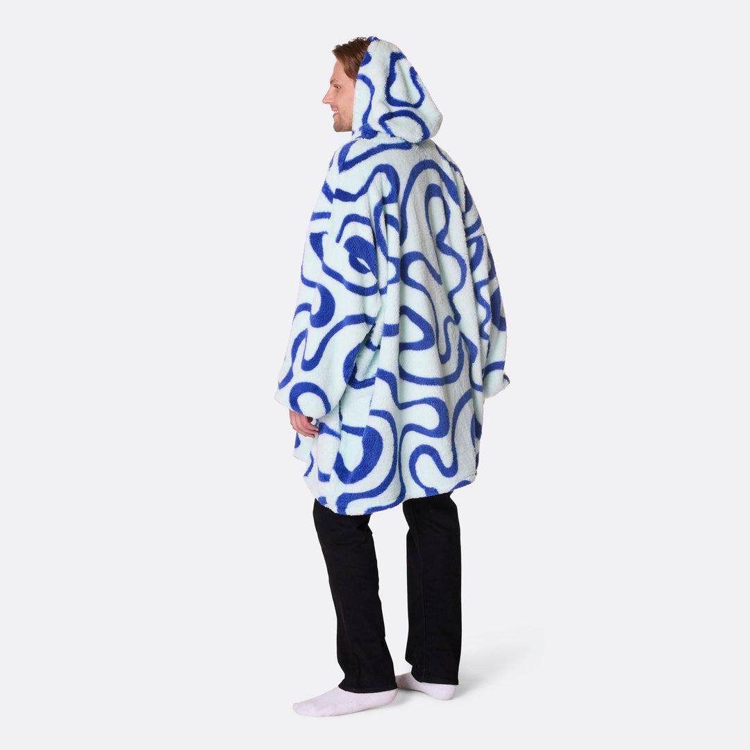 Sininen aaltoileva Teddy HappyHoodie