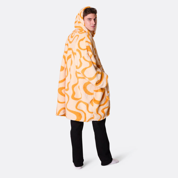 Keltainen aaltoileva Teddy HappyHoodie