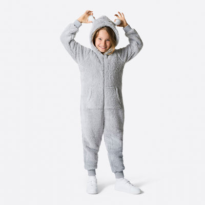 Lasten Harmaa Nallekarhu Onesie
