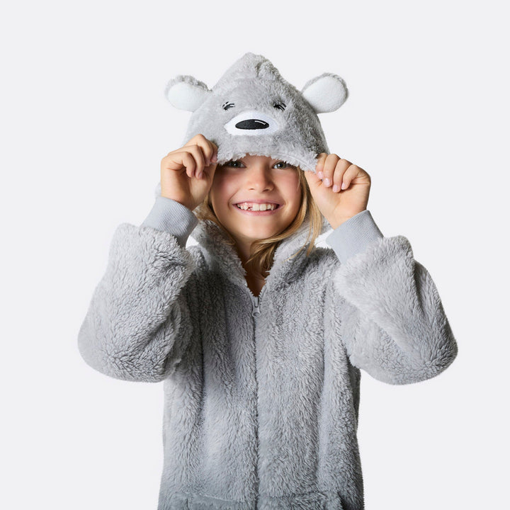 Lasten Harmaa Nallekarhu Onesie