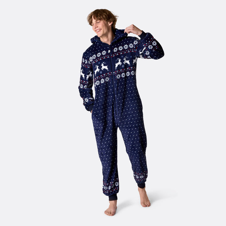 Miesten sininen joulu Onesie