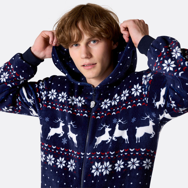 Miesten sininen joulu Onesie