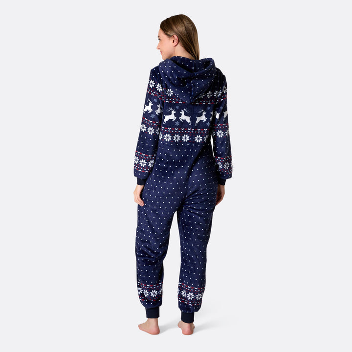 Naisten sininen joulu Onesie