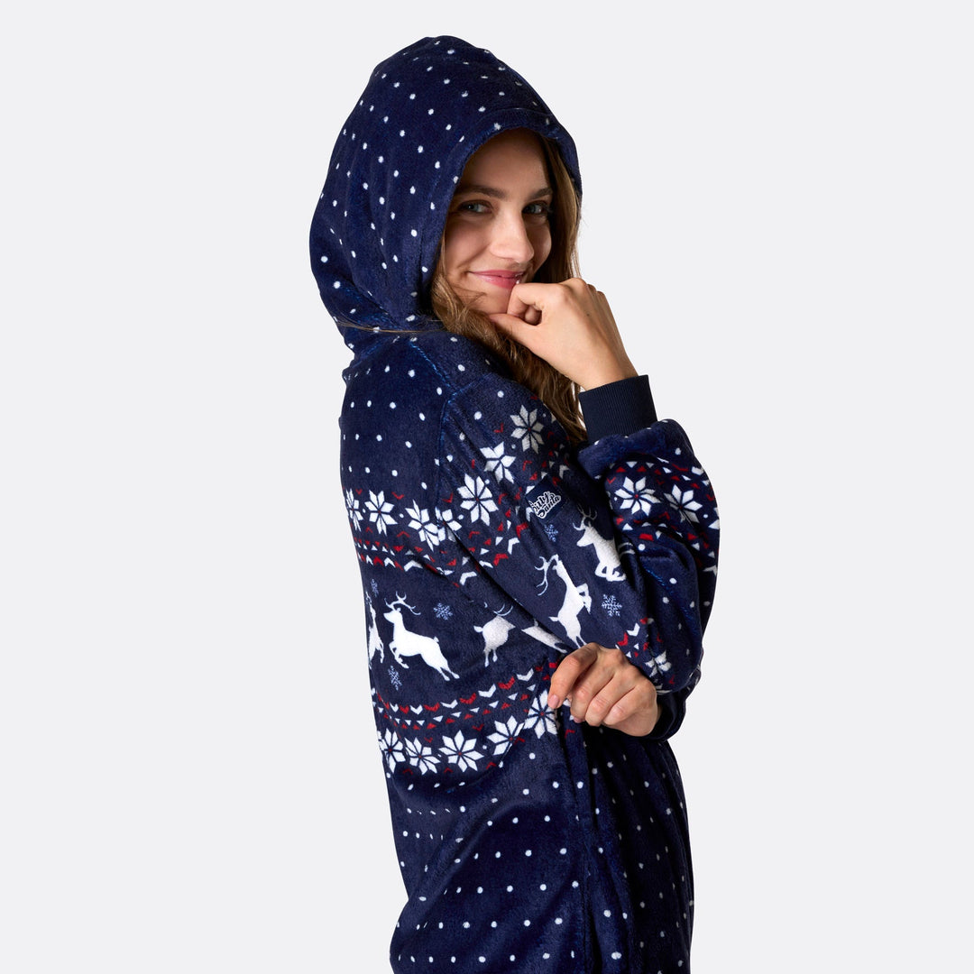 Naisten sininen joulu Onesie