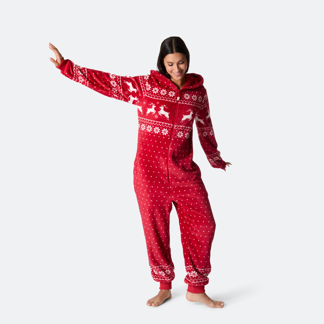 Naisten punainen joulu Onesie