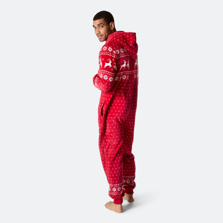Miesten punainen joulu Onesie