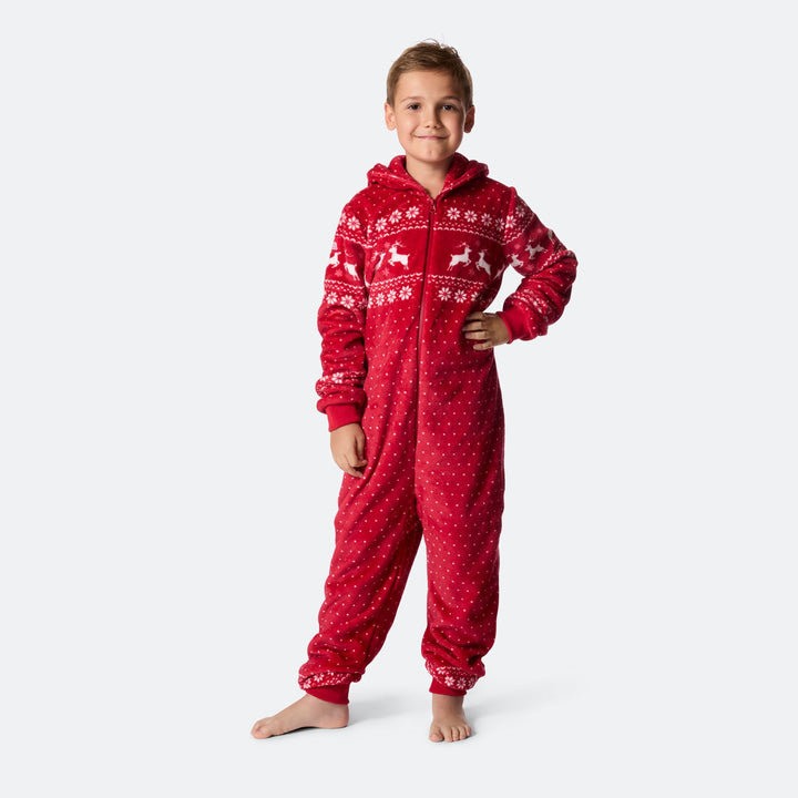 Lasten punainen jouluonesie