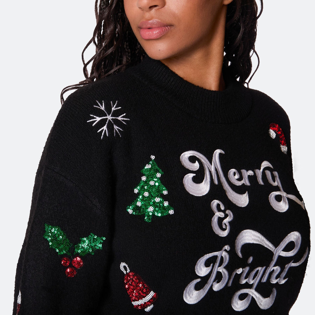 Naisten Merry & Bright Oversized Jouluneule