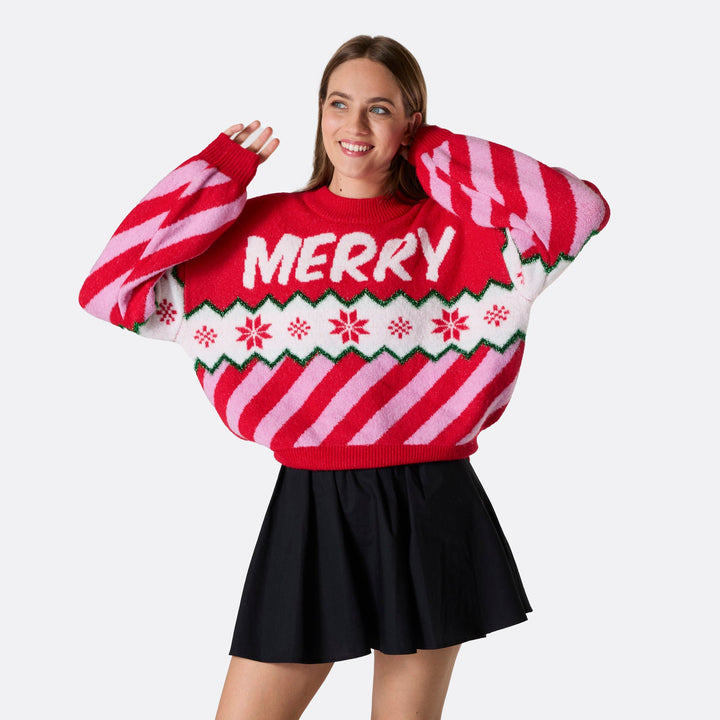 Naisten Merry Xmas Oversized Jouluneule