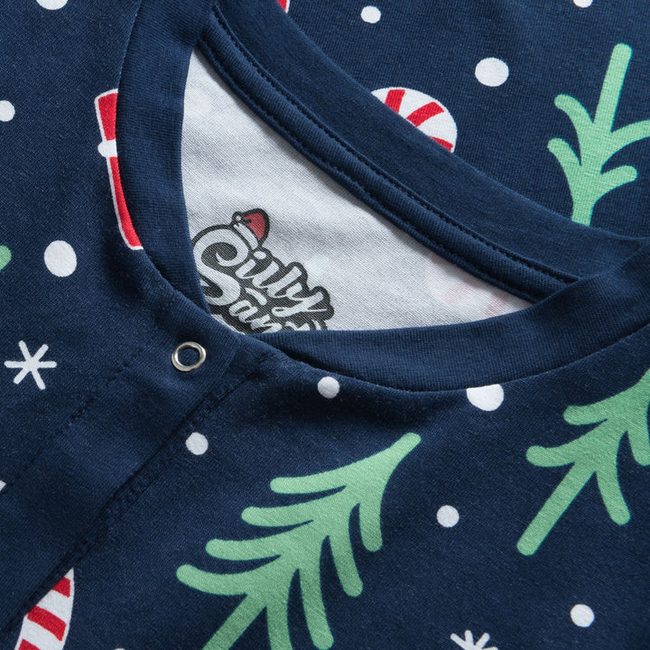 Lasten Sininen Joulukuvio Overall Joulupyjama