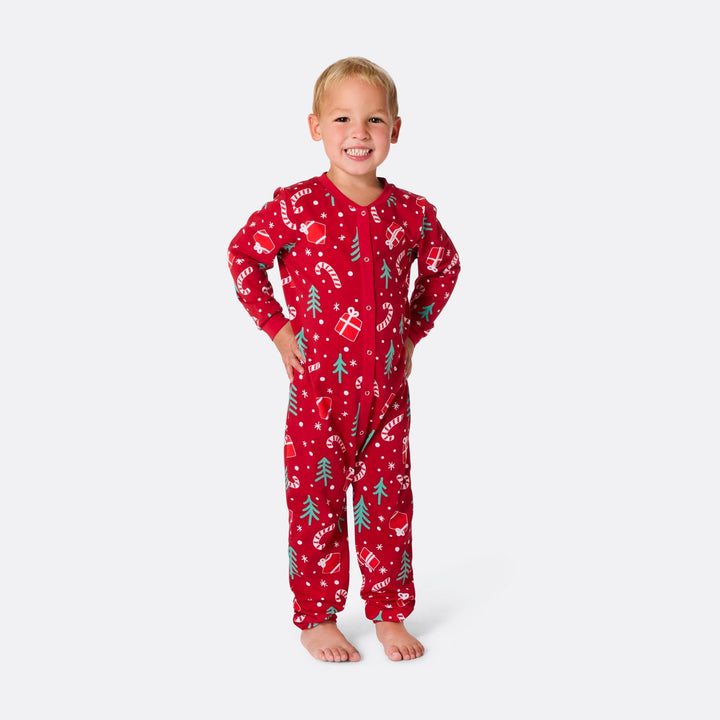 Lasten Punainen Joulukuvio Joulupyjama