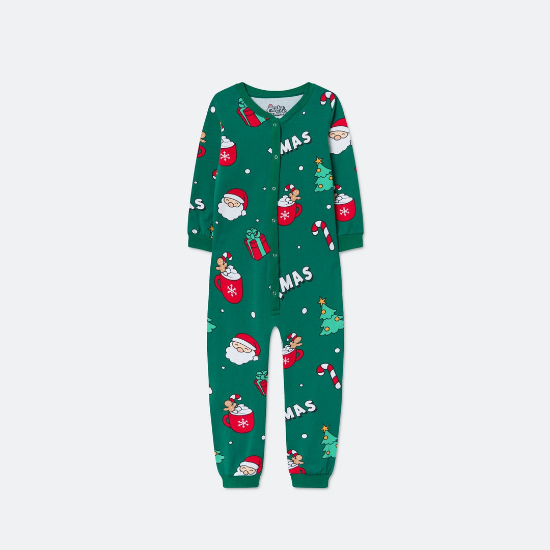 Lasten Vihreä Xmas Jouluinen Pyjamahaalari