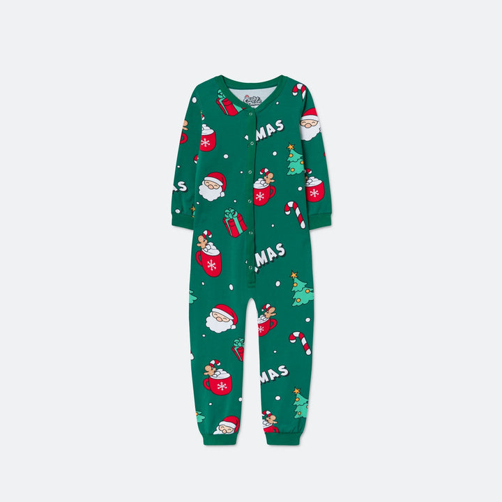 Lasten Vihreä Xmas Jouluinen Pyjamahaalari