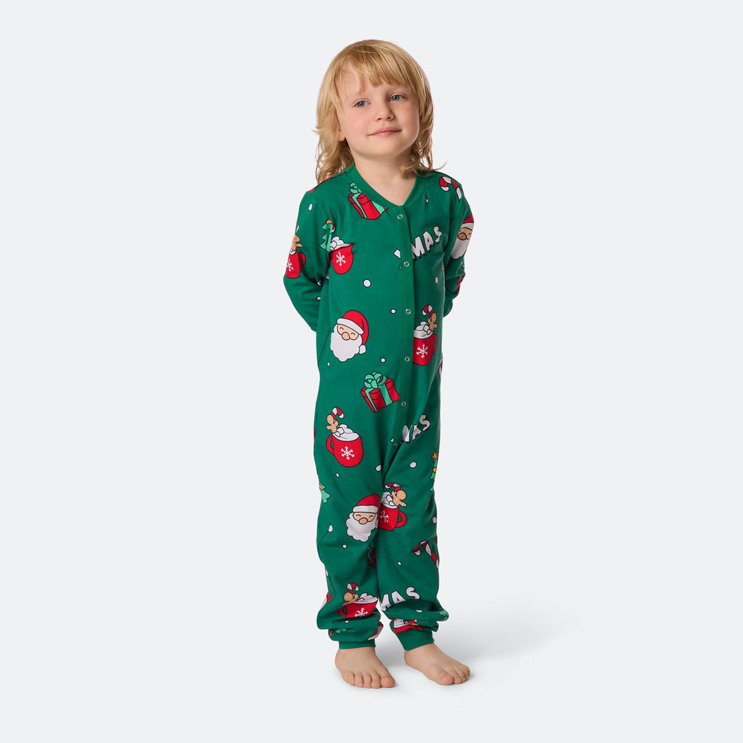 Lasten Vihreä Xmas Jouluinen Pyjamahaalari