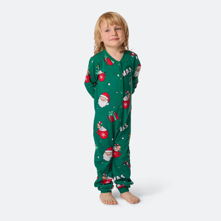 Lasten Vihreä Xmas Jouluinen Pyjamahaalari