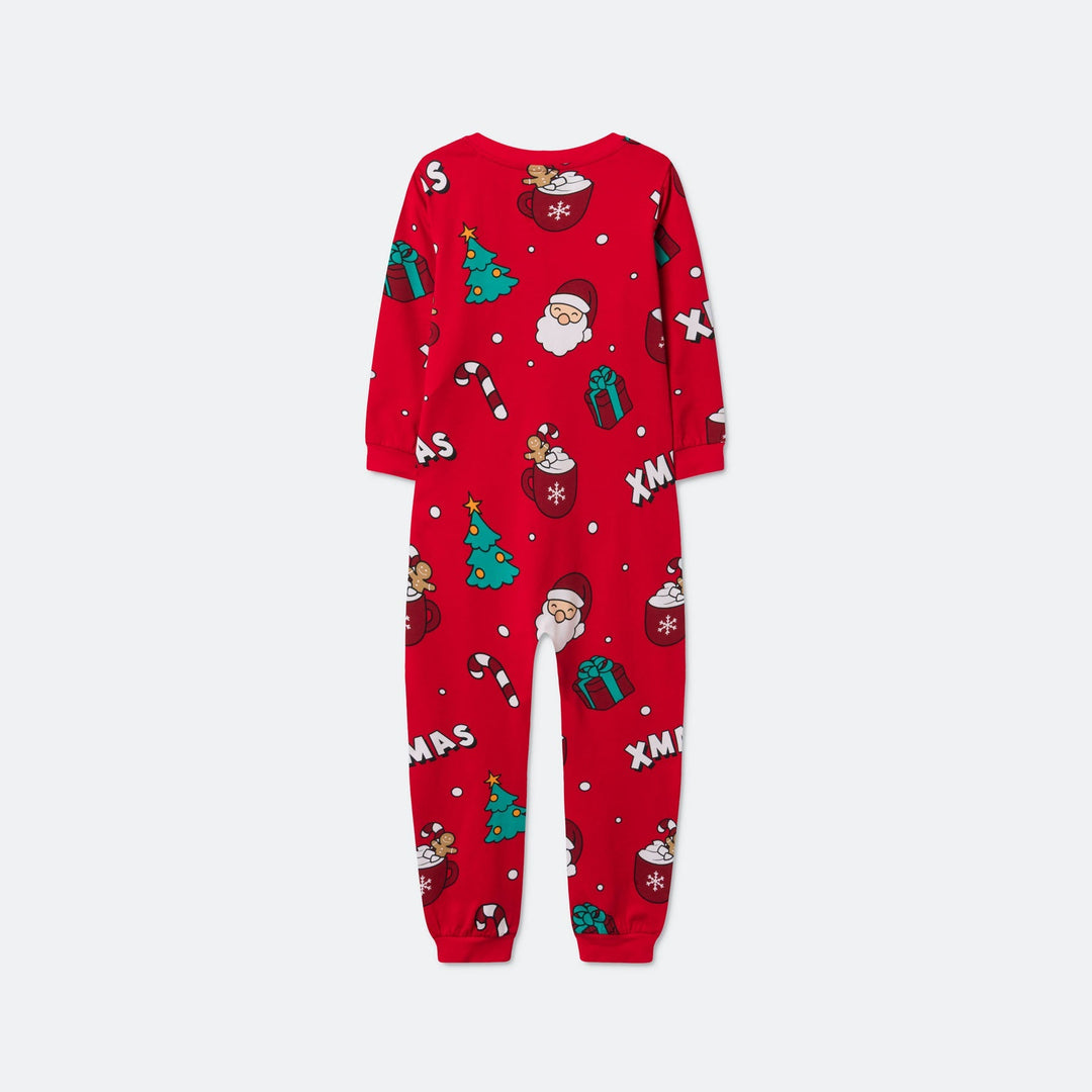 Lasten Punainen Xmas Jouluinen Pyjamahaalari