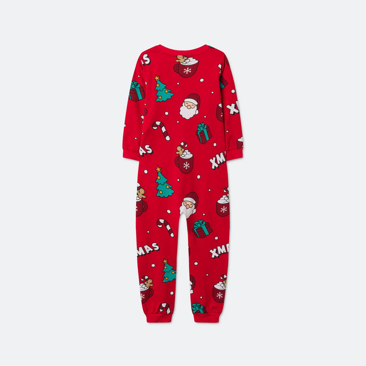 Lasten Punainen Xmas Jouluinen Pyjamahaalari