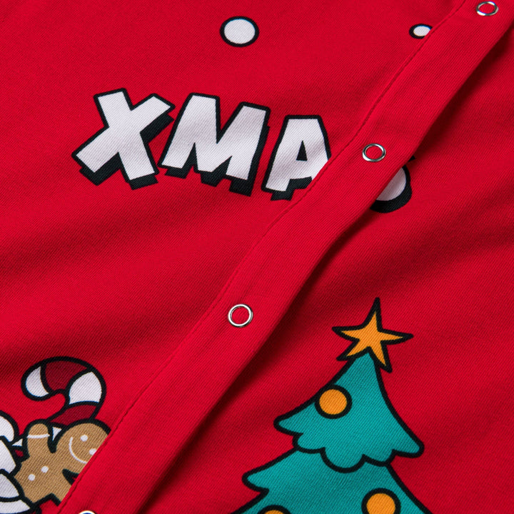 Lasten Punainen Xmas Jouluinen Pyjamahaalari