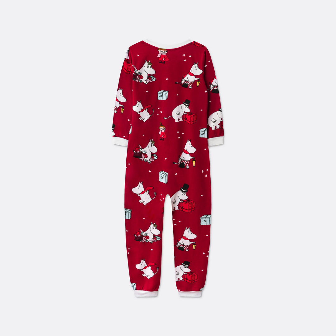 Lasten Punainen Muumi Overall Joulupyjama